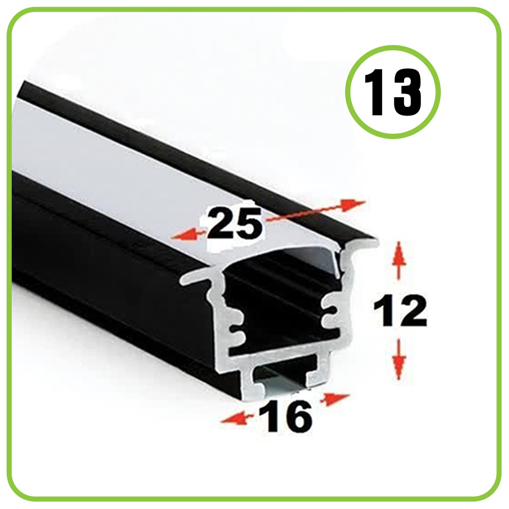 پروفیل کد 13 توکار شاخه 6 متری بدنه سفید وزن استاندارد
