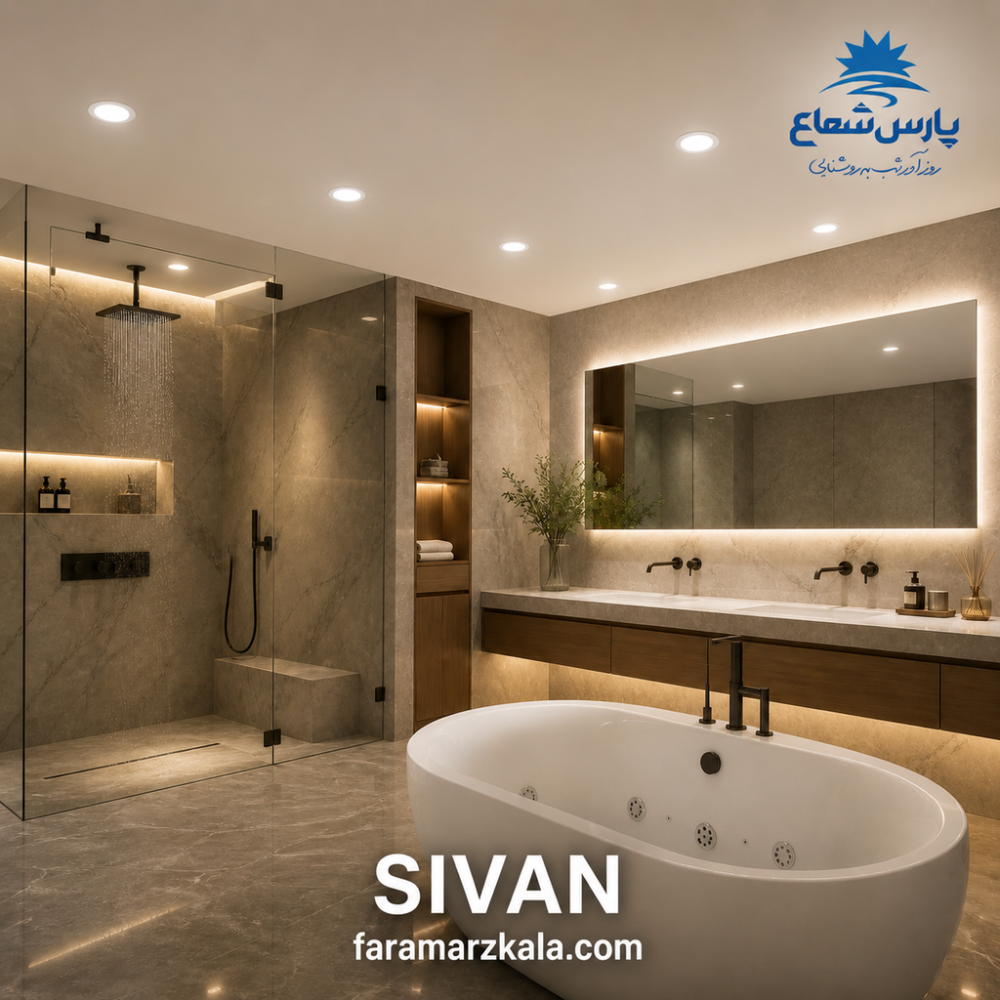 پنل سقفی توکار سیوان 7 وات دایره ای مهتابی پارس شعاع 8033